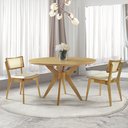 Ver imagem 2 de Mesa de Jantar Redonda 150cm Madeira 8 lugares Orion - Imbuia Bahia