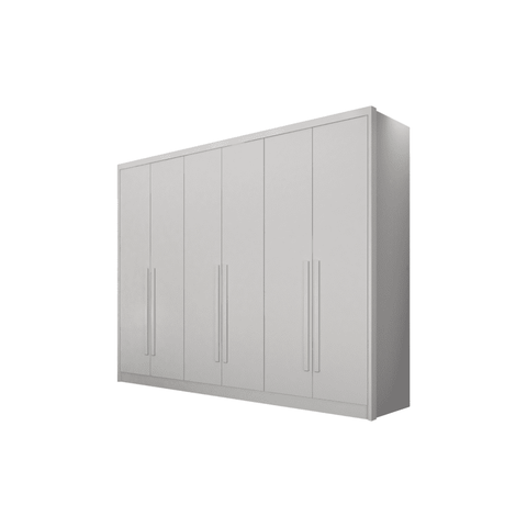 Guarda Roupa Casal 6 Portas 8 Gavetas - Maldivas-branco - Móveis Novo Horizonte