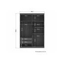 Ver imagem 3 de Guarda Roupa +cômoda 2 Peças Qc324 Jatobá/grafite - Santos Andirá