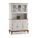 Ver imagem 1 de Cristaleira Arca e Oratório 6 Portas 2 Gavetas com Pés Luis Xv 60632 Linz Móveis - Off White/imbuia