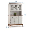 Ver imagem 4 de Cristaleira Arca e Oratório 6 Portas 2 Gavetas com Pés Luis Xv 60632 Linz Móveis - Off White/imbuia