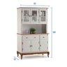 Cristaleira Arca e Oratório 6 Portas 2 Gavetas com Pés Luis Xv 60632 Linz Móveis - Off White/Imbuia - 4