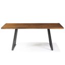 Ver imagem 2 de Mesa Jantar Boston Cor Rustic Brown Base Aço Grafite 160cm - 38381