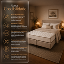 Ver imagem 6 de Base Box Cama Queen Lume Divani Bipartida com Revestimento em Malha Bordada Design Clean e Elegância