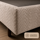 Ver imagem 2 de Base Box Cama Queen Lume Divani Bipartida com Revestimento em Malha Bordada Design Clean e Elegância