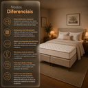 Ver imagem 5 de Base Box Cama Queen Lume Divani Bipartida com Revestimento em Malha Bordada Design Clean e Elegância