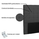 Ver imagem 3 de Cabeceira Verona Para Cama Box Solteiro 90 cm Suede Preto - D’Rossi