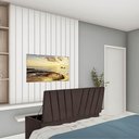 Ver imagem 2 de Calçadeira Baú Recamier Estofada Cama de Solteiro 90cm Bélgica Corino Marrom- Mabe Magazine