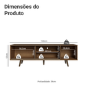 Ver imagem 3 de Rack para TV até 80 Polegadas 160cm com Pés Rustic Torino Madesa