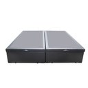 Ver imagem 3 de Base Cama Box Baú Blindado Bipartido King Size Corino Cinza 43x193x203