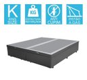 Ver imagem 2 de Base Cama Box Baú Blindado Bipartido King Size Corino Cinza 43x193x203