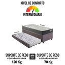 Ver imagem 7 de Bicama Box Baú Viúva 120x203 Suede Cinza com Colchão Adapto Molas Ensacadas Ecoflex