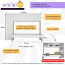 Ver imagem 6 de Cama Solteiro com Guarda-roupas para Colchão 88x188 Cm Casadinho Multimóveis Bb2650 Branco Branco