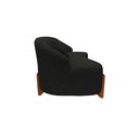 Ver imagem 5 de Namoradeira Sofá Feijão Moscou 130cm Orgânica Suede Preto