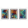 Quadro mdf 68x126 abstrato formas abstratas mod 103 - 1