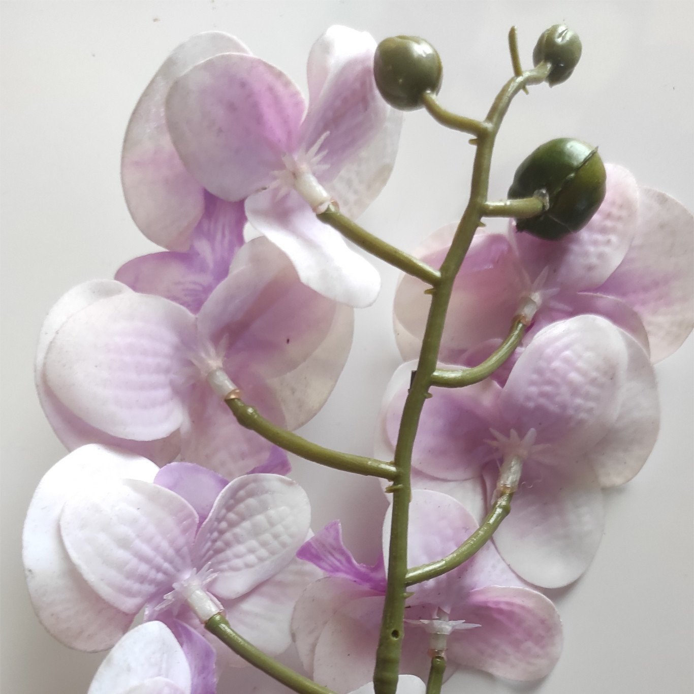 Flor Artificial Orquídea Branca 1 Galho 55cm - 4