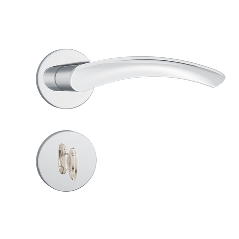 Fechadura Stam Banheiro 823/13 Cromado Roseta Redonda Inox