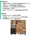 Ver imagem 4 de Kit Cozinha 6 Portas 3 Gavetas 182 cm Mari Cinamomo Preto Zanz