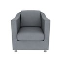 Ver imagem 2 de Poltrona Decorativa Tilla Suede Cinza