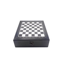 Jogo De Xadrez Dominó Cartas Caixa Madeira Luxo Bekasa W0250 - 8