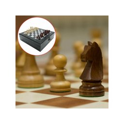 Jogo De Xadrez Dominó Cartas Caixa Madeira Luxo Bekasa W0250 - 9