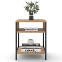 Ver imagem 2 de Mesa de Cabeceira Industrial com Nicho Organizador Lia L06 - D'rossi