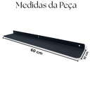 Ver imagem 4 de 2 Prateleiras 60cm Lavanderia Banheiro Multiuso Organização Parede Aço Reforçado Preto
