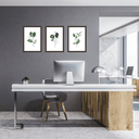 Ver imagem 2 de Tríptico - Quadros Decorativos Floral Aquarela Grande:Madeira