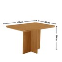 Ver imagem 6 de Mesa de Jantar Olimpia 4 Lugares Retangular MDF Grafite e Naturalle Moderna 120cm