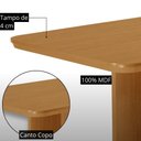 Ver imagem 7 de Mesa de Jantar Olimpia 4 Lugares Retangular MDF Grafite e Naturalle Moderna 120cm