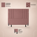 Ver imagem 2 de Cabeceira Suede 140 cm Casal Moderna Frame Estofada Cama Box:Rose