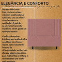 Ver imagem 6 de Cabeceira Suede 140 cm Casal Moderna Frame Estofada Cama Box:Rose
