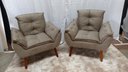 Ver imagem 2 de Kit 2 Poltronas Decorativo Opala Suede Capuccino- PANDORA DECOR