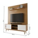 Ver imagem 3 de Rack com Painel para TV até 75 Polegadas Pés em Madeira Maciça MDF 210cmx180cm Origem Marrom