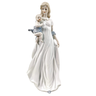 Dama Branca Mãe Com Bebê Porcelana 30x12x9cm Estátua Decor - 1