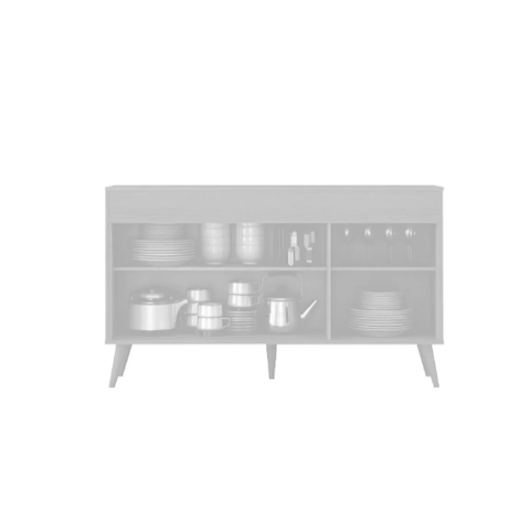 Buffet para Sala de Jantar Jade Gold 3 Portas - Leifer:Cinamomo/Off