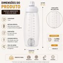 Ver imagem 4 de Garrafa Dosadora para Massas Misturador Sistema Espremivel Marcacoes Cups e ml Branco 1L