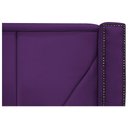 Ver imagem 3 de Cabeceira Queen 160 Cm Para Cama Box Suede Roxo