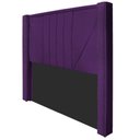 Ver imagem 4 de Cabeceira Queen 160 Cm Para Cama Box Suede Roxo