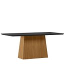 Ver imagem 1 de Mesa Jantar Retangular 180 X 90 com Vidro 3mm Lily sem Cadeiras - Ype - Preto - Édecasamóveis
