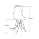 Ver imagem 3 de Mesa Jantar Industrial Retangular Preta 137X90Cm Com 4 Cadeiras Pretas Base Ferro B Cor: Preto