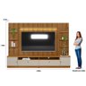 Rack com Painel Ripado para TV 75 Pol. 268cm Golden L06 Nature/Off White - Mpozenato - 4
