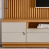 Rack com Painel Ripado para TV 75 Pol. 268cm Golden L06 Nature/Off White - Mpozenato - 5