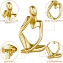 Ver imagem 5 de Kit Enfeite Decorativo Figura Abstrata Homem Pensador Reflexão Ampulheta Decoração Ambientes - Kit a