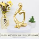 Ver imagem 2 de Kit Enfeite Decorativo Figura Abstrata Homem Pensador Reflexão Ampulheta Decoração Ambientes - Kit a