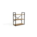 Ver imagem 2 de Estante Estilo Industrial Kappesberg c/ 3 Prateleiras Cor Freijó/Preto