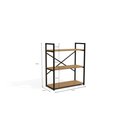 Ver imagem 2 de Estante Estilo Industrial Kappesberg C/ 3 Prateleiras Cor Freijó/preto