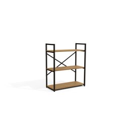 Estante Estilo Industrial Kappesberg C/ 3 Prateleiras Cor Freijó/preto - 1
