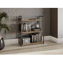 Ver imagem 3 de Estante Estilo Industrial Kappesberg C/ 3 Prateleiras Cor Freijó/preto