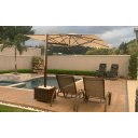 Ver mais imagens de Ombrelone Lateral Bege - 2,40m de Diâmetro - em Alumínio - Base Cachepô - Persianet